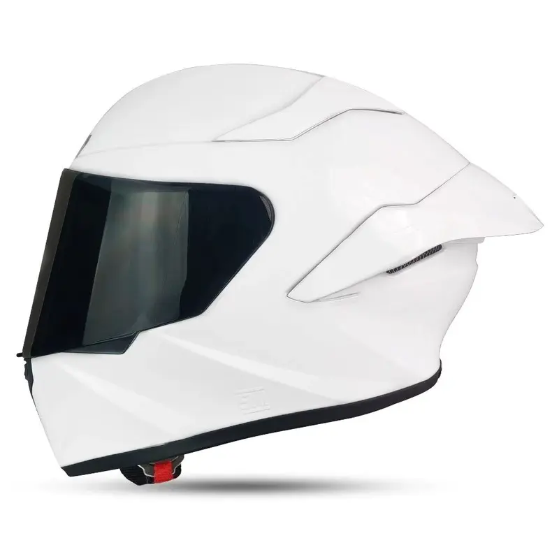 HELM MLA CRYPTON Full Face Solid Whaite  Visor Blue/Silver Helm Peria/wanita deawsa [SNI] 3