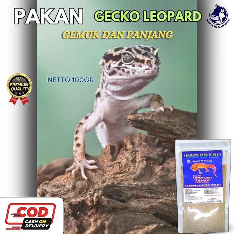Pakan Gecko Leopard Cepat Panjang dan Gemuk 100gr - Menjadikan Warna Lebih Cerah & Nafsu Makan Lebih Lahap 2