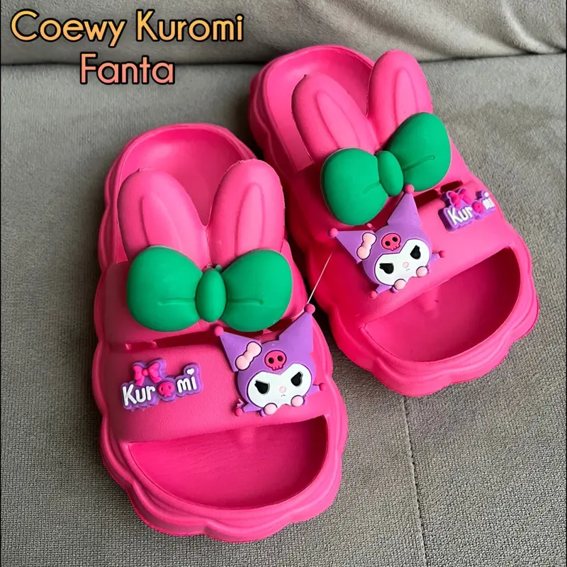SANDAL SLOP ANAK COEWY KUROMI KELINCI CEWEK PEREMPUAN 0