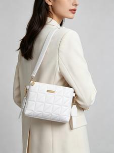 Nueva Bolsa de Mano a Rayas con Bandolera, Cierre de Cremallera Elegante, Bolsa de Viaje Multifuncional, Regalo de Navidad para Chicas