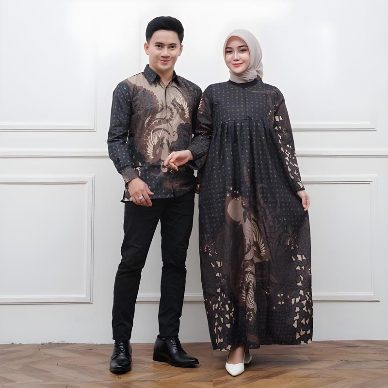 Set Batik Couple lamaran kondangan batik couple terbaru 2024 Muslim Dress Wanita 5