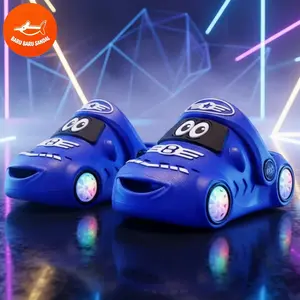 BARU BARU SANDAL LED Mobil Anak Laki Laki Sandal Mobil Led Anak Sandal Karet Anak Laki Laki Mobil  Sandal Anak Bentuk Mobil Sandal Untuk Anak-anak BOY Cocok Untuk Baby Usia 1-9 Tahun Sandal LED