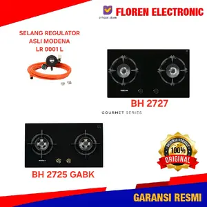 Modena Kompor Tanam BH 2725 GABK / 2725GABK / BH2725GABK 2tungku 70 cm MURAH BARU DAN SEGEL GARANSI RESMI MODENA INDONESIA BH 2727 / BH2727
