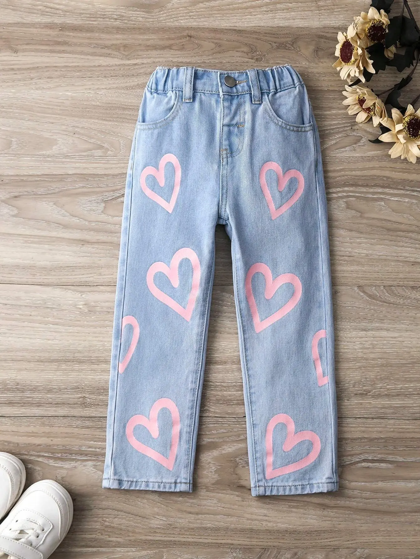 CELANA DENIM ANAK PEREMPUAN FULL DIGITAL PRINTING 4-5 tahun