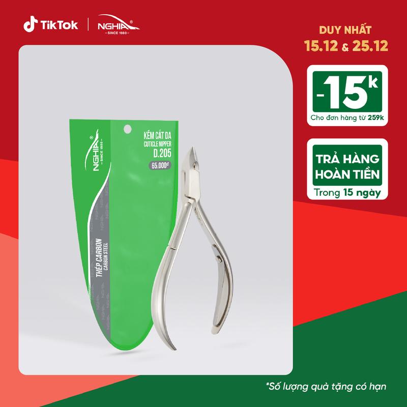 Kềm Cắt Da Thép Chuyên Dụng Mạ Niken Rung Bóng KỀM NGHĨA D.205