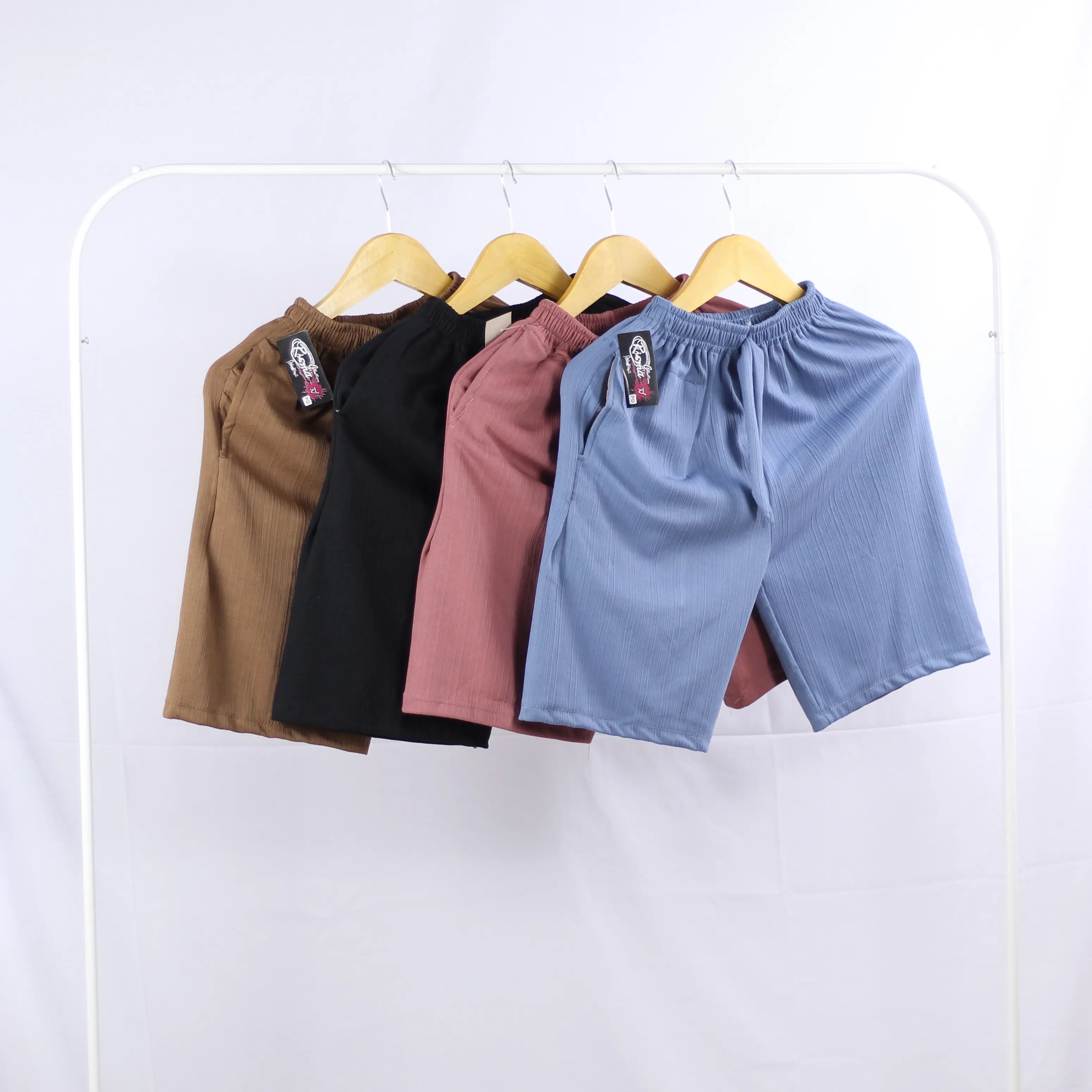 Celana Pendek Wanita Knit [PAKET HEMAT 100RB DAPAT 5PCS] Shortpants Short Pants Kolor Karet Santai Rumahan Cewek Cewe Perempuan Rajut Bagus Simpel Polos Warna Pastel Murah Tebal Remaja Dewasa Anak