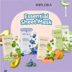 Implora Essential Sheet Mask - Masker Wajah untuk Kulit Lebih Halus