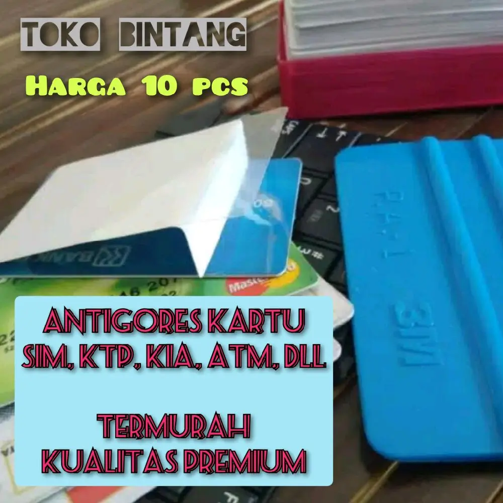 ANTIGORES UNTUK SIM KTP ATM DLL Termurah (10 Lembar)