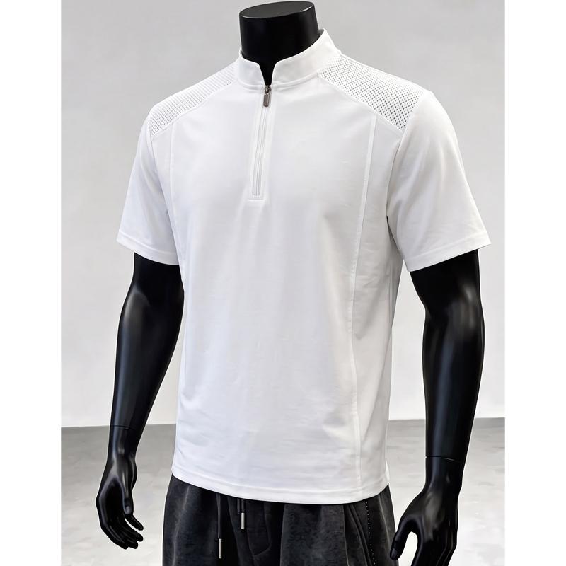 Áo Thun cổ khóa Zip MTSTORE Chất thun co giãn 4 chiều From Chuẩn Vừa Thoải Mái