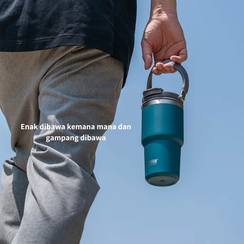 TYESO Tumbler [FREE SIKAT & STIKER 3D] ORI 100% Mug Coffee 2in1 VacuumInsulated DoubleWall TahanPanasDingin SUS304FoodgradeBPAFREE. Botol Termos StainlessSteel 7