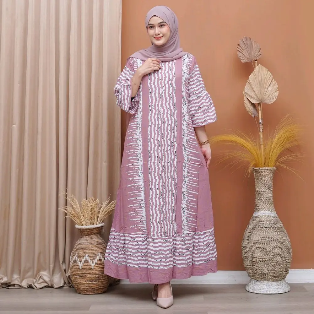 Gamis Mcmd Cap Multicolour Sedres Midi Ld 110 Pb 135 Sleting Depan - Muslim, Wanita