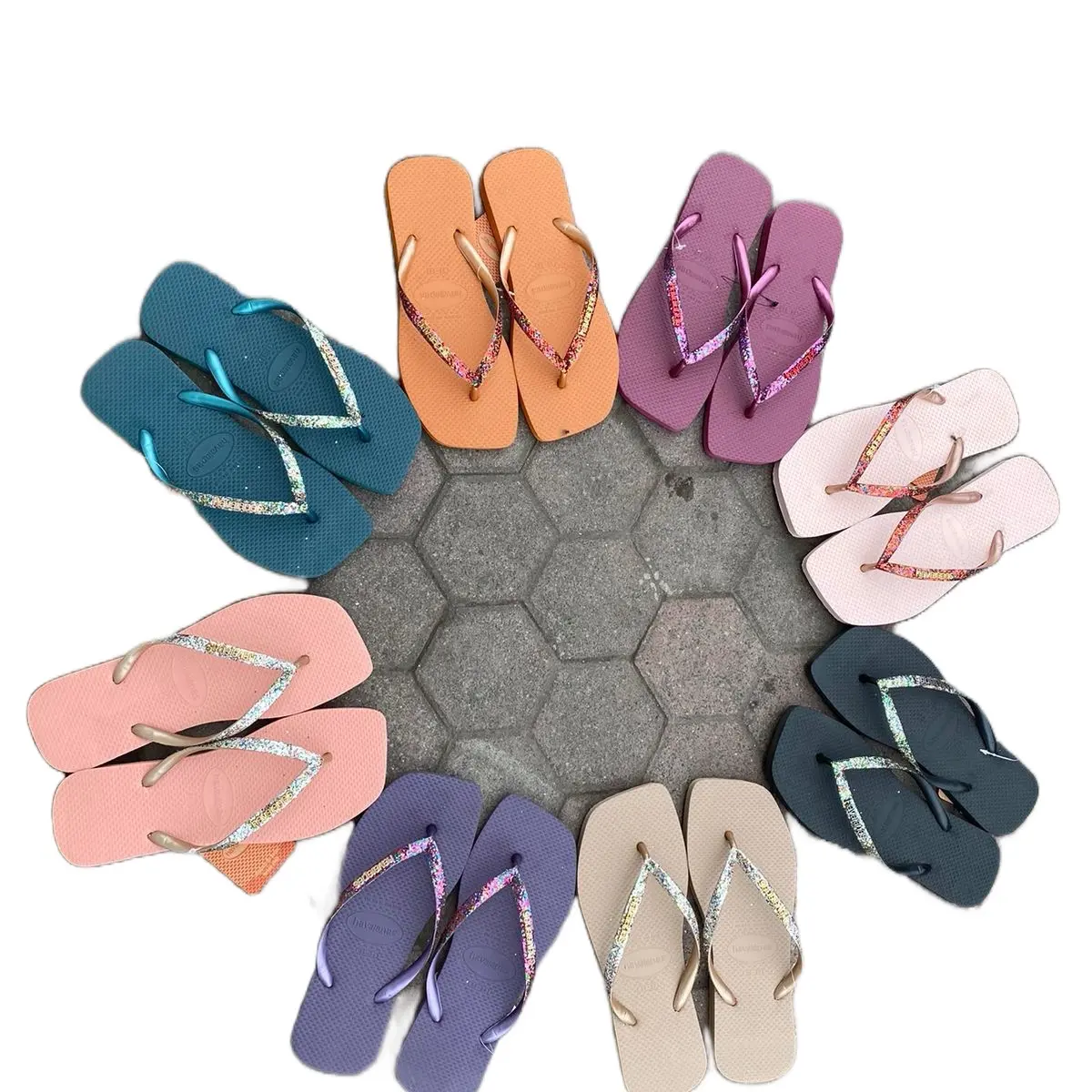 SANDAL HAVA WMNS FULL KARET/RUBBER TALI RAINBOW