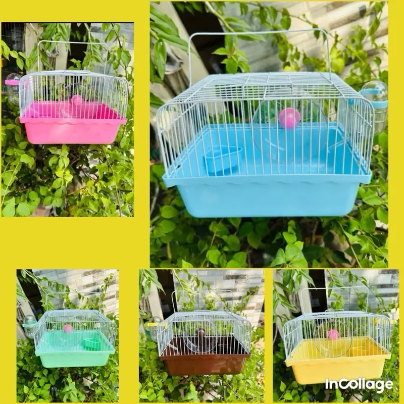 ￼Lồng hamster - Lồng KHAY CAO MÀU, lồng mini full phụ kiện, lồng ngũ sắc hamster 0