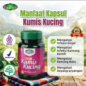 Kapsul Kumis Kucing Inayah - Herbal Mengatasi Infeksi Saluran Kencing - 60 Kapsul POM TR 223046421
