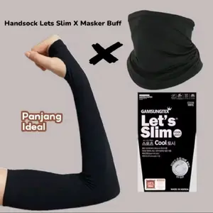 PAKET BUFF+MANSET TANGAN//satu paket pelindung tangan dan wajah