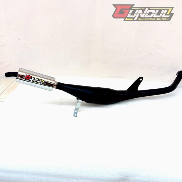 Knalpot racing yamaha Alfa y100 suara kering power maksimal