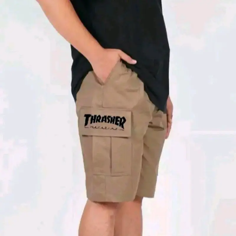 [COD] Celana Cargo Pria Karet Melar Tebal Katun 3