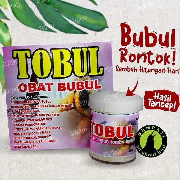 TOBUL SALEP TOMBO OBAT BUBUL AYAM BURUNG OBAT KAKI AYAM KRIM CREAM SALEP KAKI BURUNG UNGGAS BEBEK AYAM TARUNG BENGKAK IRITASI JAMURAN INFEKSI TOBUL 0