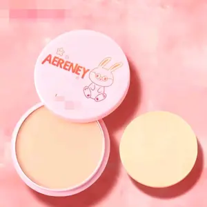 Aereney Bedak Padat Compact Oil Control - Bedak Wajah Halus Tahan Lama Cocok untuk Segala Jenis Kulit