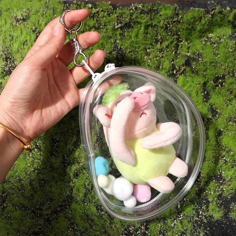Túi Búp Bê Hoạt Hình, Chống Bụi, Túi Ngoài Trời, Trong Suốt, Dày, Túi Ngoài Trời Mini, Với Vòng Kim Loại, Túi Đựng Búp Bê, Móc Chìa Khóa Tự Làm, 16cm, Túi Búp Bê 5