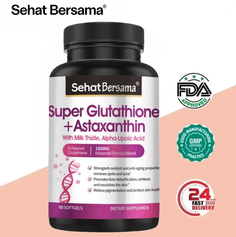 suplemen glutathione terbaik Swisse Astaxanthin Complex Botol 30 Capsule Kulit sehat dan cerah mulai