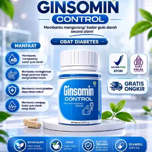 GINSOMIN CONTROL Obat Diabetes Mengontrol Kadar Gula Pengeringan Luka Mengurangi Gejala Diabetes Dan Neuropati Halal ORIGINAL BPOM