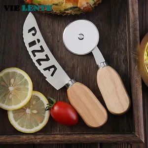 Pizza Cutter Stainless Steel Pizza Pizza Slicer Kitchen Gadgets for Cheese Cake Bread Pie Waffles Bakeware Kitchen Tools - Set-2pcs