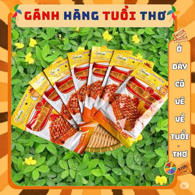  Combo 25 gói snack hương bò thơm cay Gói bò miếng tuổi thơ 