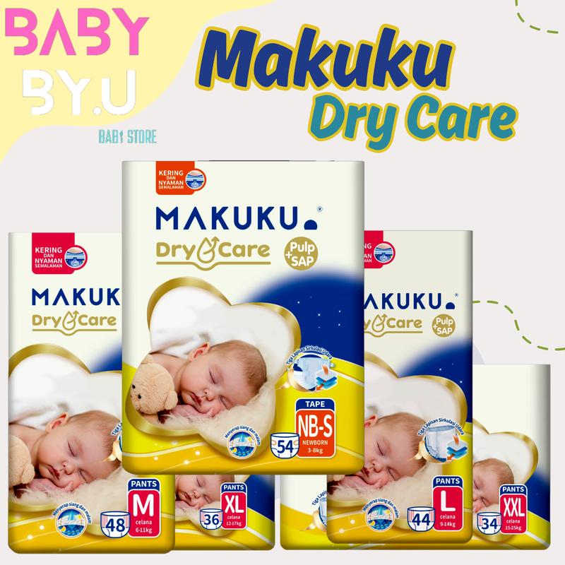 MAKUKU DRY CARE JUMBO DIAPERS PANTS NBSS Popok 1