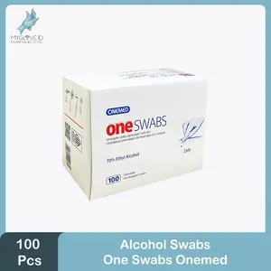 Tisu Alkohol / Ethyl Alcohol Swab 70% isi 100 pcs One Swab Oneswabs Onemed