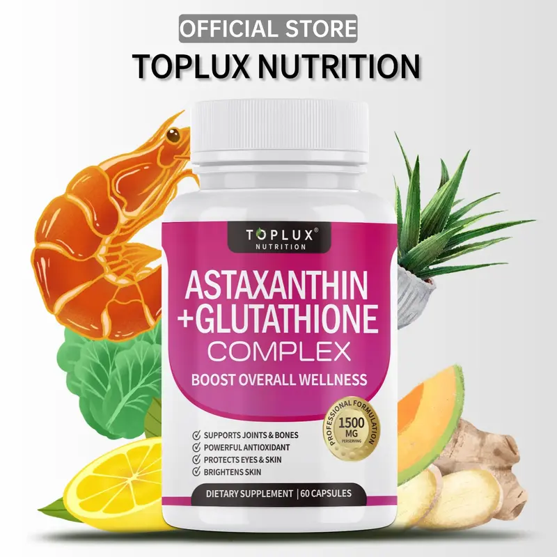 astaxanthin glutathione complex Astaxanthin Collagen Complex - Joint & Skin Support, 60 Capsules