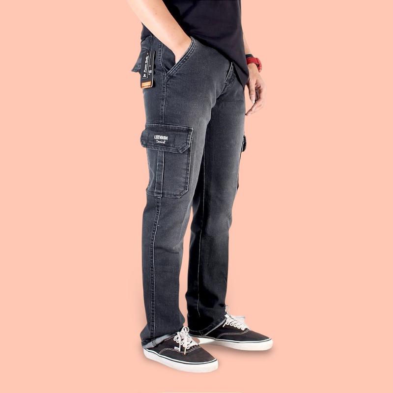 Product Introduction of Celana Cargo Jeans Panjang Slim Fit Stretch Original Leevash Premium Distro Quality Hype Realpict 2