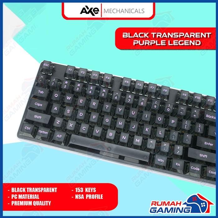 Gambar KEYCAP - KEYCAPS - NSA - TRANSPARAN - PC - RGB - SEE THROUGH - BLACK dari Rumah Gamings Kota Administrasi Jakarta Barat Tokopedia