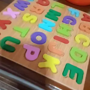 PUZZLE KAYU MAINAN KNOP PUZZLE ALFABET ANGKA ABJAD MAINAN EDUKASI