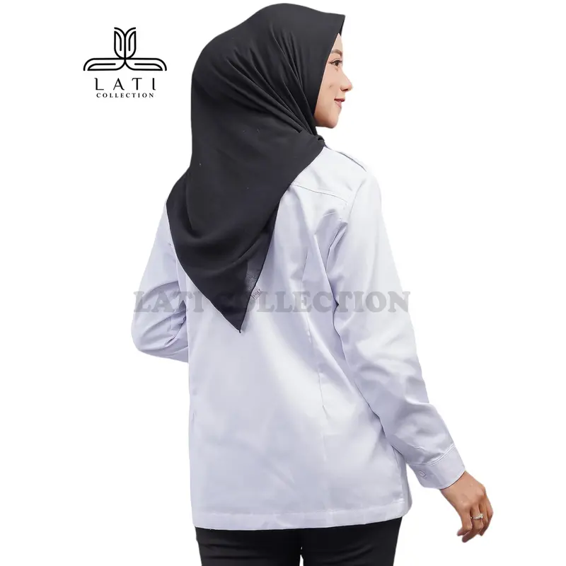 Baju Dinas Putih wanita Baju Putih PNS/ASN, Guru, Kemeja kerja wanita, Baju Pdh Putih Pangkat 2