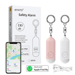 Báo động tự vệ, với theo dõi vị trí GPS, Tương thích với Apple Find My, Báo động SOS khẩn cấp, Đèn LED, Cổng sạc Type-C, Mẫu Có Thể Sạc Lại Thích hợp cho phụ nữ, trẻ em và sử dụng ngoài trời, bao gồm chạy ban đêm.