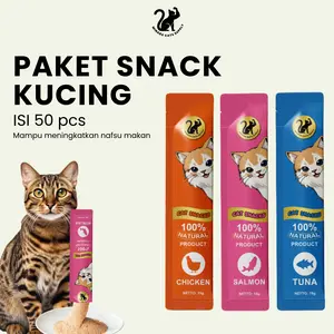 Paket Snack Kucing Liebao 50pcs - Cemilan Kucing - 3 Varian Rasa - Minara Cats Supply