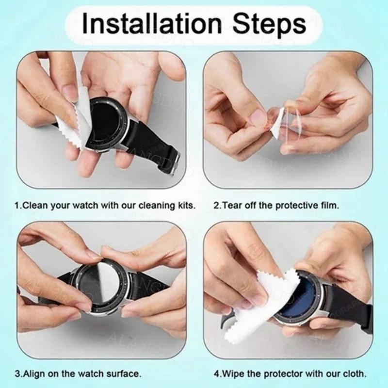 Product Introduction of Tempered Glass for Samsung Galaxy Watch 7 Ultra/Watch 7 6 5 4 40mm 44mm 47mm HD Screen Protector Anti-Scratch Clear Protective Film 15