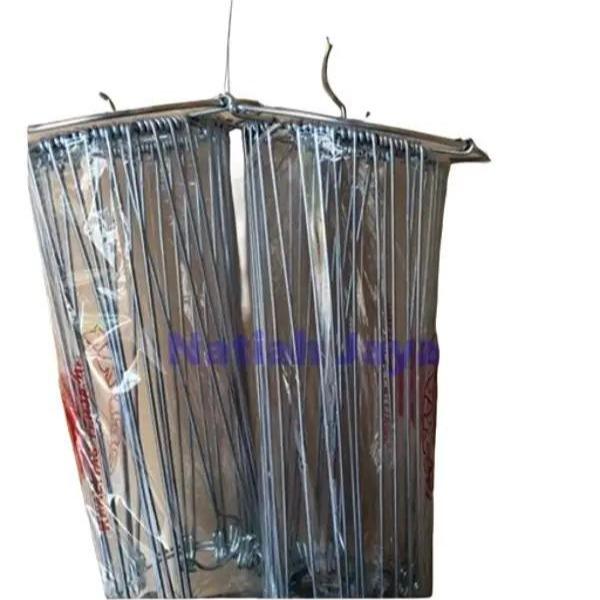 Jemuran Baju Bayi 24 Stik Stainless Steel Anti Karat Lipat Hemat Ruang - Besi, Pakaian 1