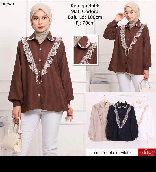 Product Introduction of Safriani lhokseumawe Atasan koderay kakya wanita kekinian quality premium lengan panjang katun  Kerah Muslim Formal Oversize Nyaman Dewasa 2