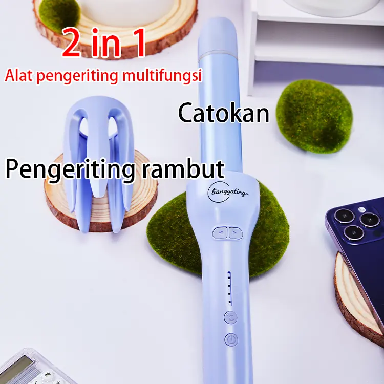 hongyada 32mm Catokan 2 in 1 KERITING KERAMIK OTOMATIS / CatokAN RAMBUT CURLY / Mesin AUTOMATIC CURLING BAR 3