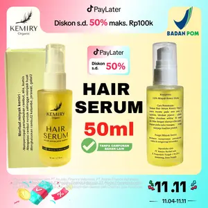 [BPOM] Kemiry Organic Hair Serum Penumbuh rambut rontok - 50 ml Minyak Vitamin Perawatan Haircare Treatment Kering