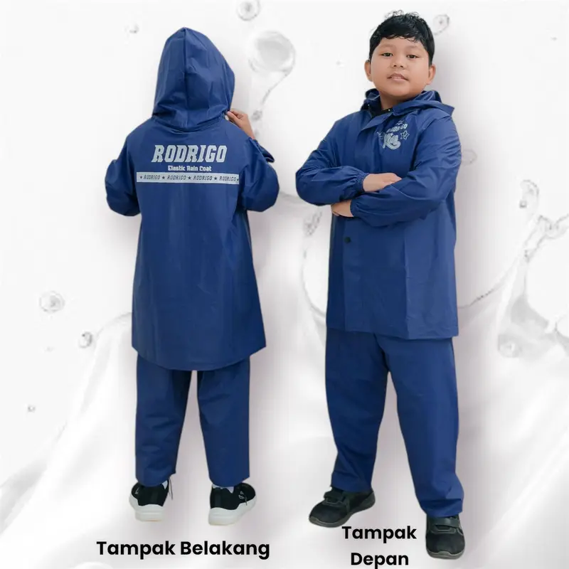 Rodrigo jas hujan anak cowok cewek pvc tebal anti air 1