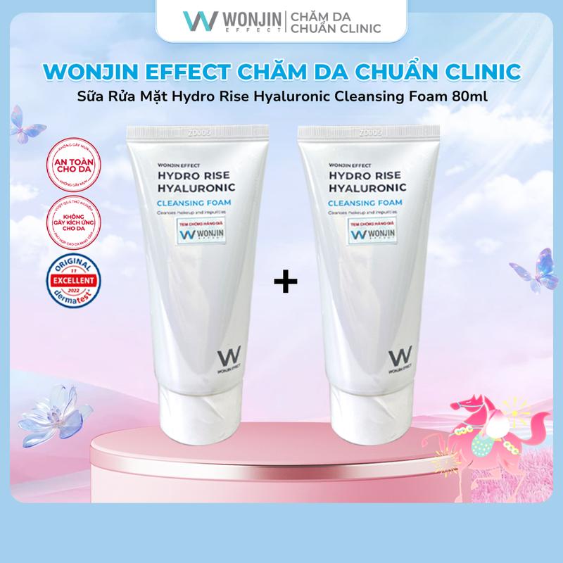 [KOL- MUA 1 TẶNG 1] Sữa Rửa Mặt WonJin Effect Hydro Rise Hyaluronic Cleansing Foam 80ml