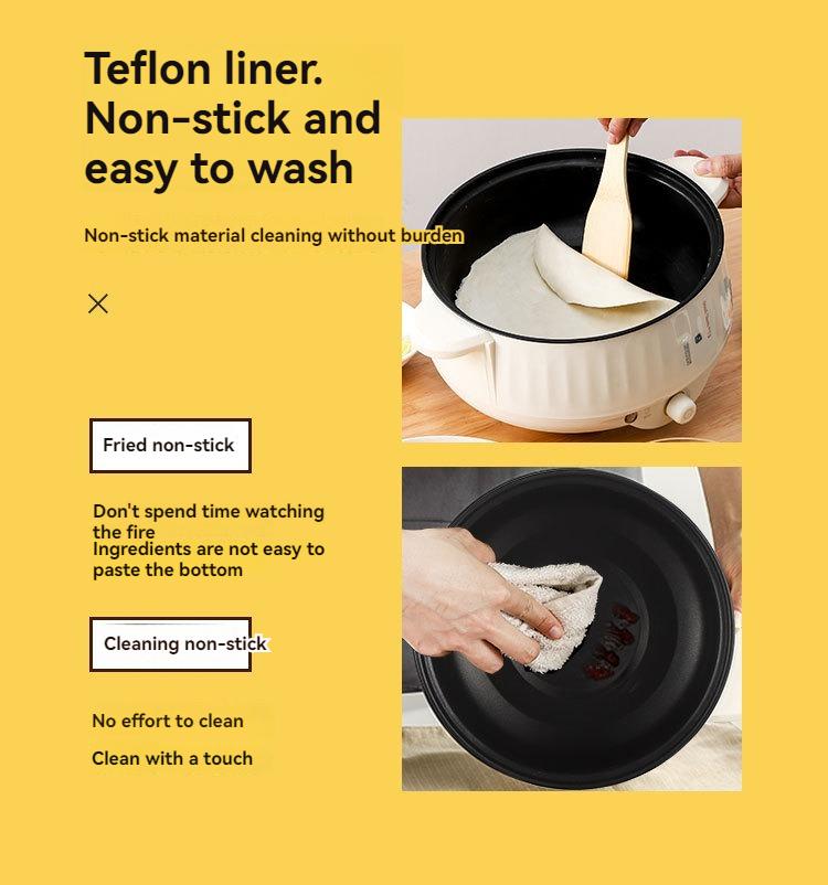Product Introduction of Electric cooker, household electric hot pot, all-in-one electric hot pot, multi-function electric cooker, electric frying pan, student dormitory, electric steamer 9
