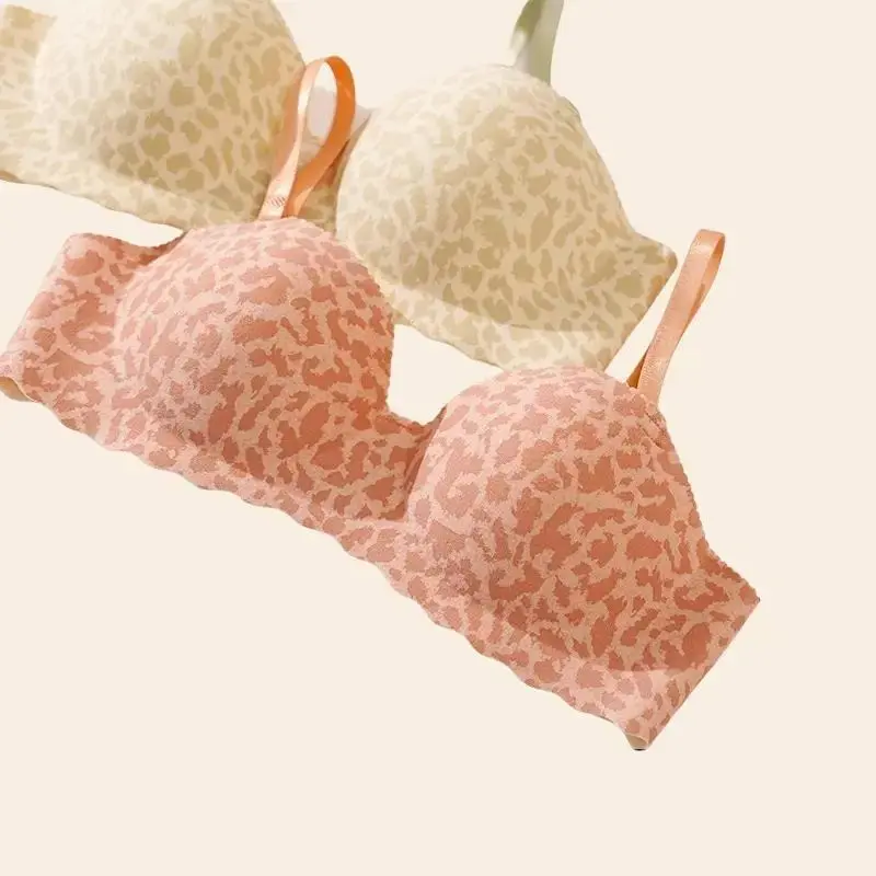 Missoofficial.id BR1931 Bh Bra Wanita Tanpa Kawat Motif Macam Tutul Seamless PushUp Bralette Pakaian Dalam 7