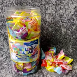 Permen Lunak Krim Buah isi 120pcs rasa buah buahan Toples import