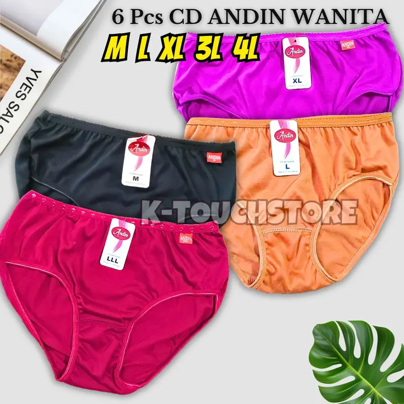 6 PCS CD Celana Dalam Wanita Remaja Dewasa Andin 0