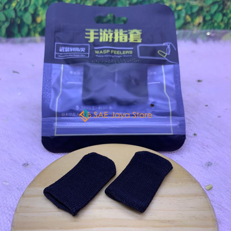 (10 PSG) SARUNG TANGAN JEMPOL GAME ANTI KERINGAT ISI 2 WARNA HITAM / SARUNG JEMPOL GAMERS ANTI SLIP 1