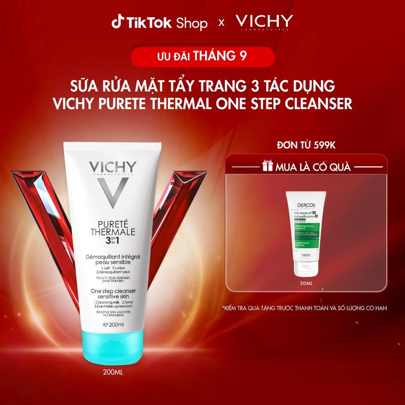 Sữa rửa mặt tẩy trang 3 tác dụng cho da thường, da hỗn hợp & da nhạy cảm Vichy…